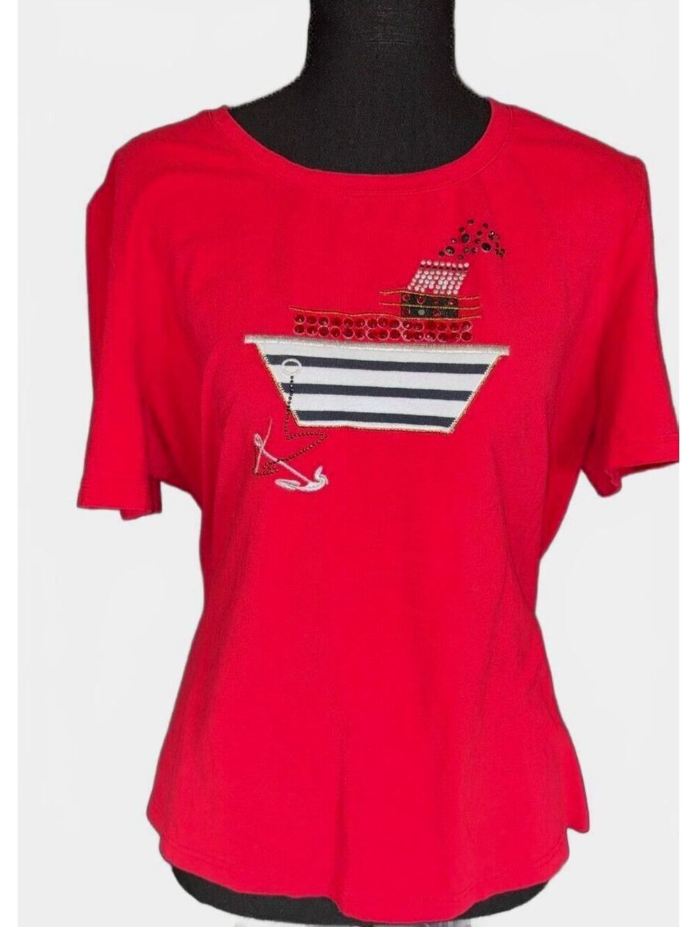 Vintage -Lana Sport- Nautical T-Shirt, Size XL